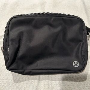 Lululemon Athletica Black Belt Bag with Sleek Design